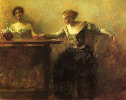 Thomas-Wilmer-Dewing-xx-The-Fortune-Teller-xx-Private-Collection